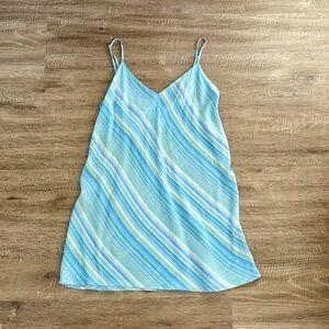 August Silk striped mini slip